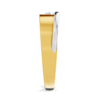 Lab Grown Diamond Ring For Men 0.3 Carat IGI Certified Round Shape 925 Sterling Silver Gold Plated Fashion Ring