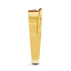 Lab Grown Diamond Ring For Men 0.25 Carat IGI Certified Round Shape 925 Sterling Silver Gold Plated Fashion Ring