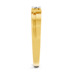 Lab Grown Diamond 0.11CT 925 Sterling Silver Gold Plated Round Shape Ring