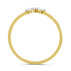 Lab Grown Diamond 0.18CT 925 Sterling Silver Gold Plated Round Shape Ring