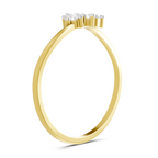 Lab Grown Diamond 0.18CT 925 Sterling Silver Gold Plated Round Shape Ring