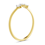 Lab Grown Diamond 0.18CT 925 Sterling Silver Gold Plated Round Shape Ring