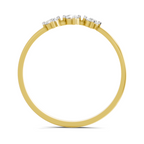 Lab Grown Diamond 0.18CT 925 Sterling Silver Gold Plated Round Shape Ring