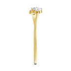 Lab Grown Diamond 0.18CT 925 Sterling Silver Gold Plated Round Shape Ring