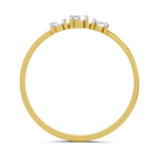 Lab Grown Diamond 0.24CT 925 Sterling Silver Gold Plated Round Shape Ring