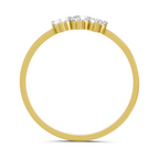 Lab Grown Diamond 0.24CT 925 Sterling Silver Gold Plated Round Shape Ring