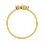 Lab Grown Diamond 0.29CT 925 Sterling Silver Gold Plated Round Shape Ring