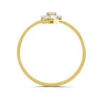 Lab Grown Diamond 0.24CT 925 Sterling Silver Gold Plated Round Shape Ring