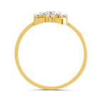 Lab Grown Diamond 0.29CT 925 Sterling Silver Gold Plated Round Shape Ring