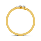 Lab Grown Diamond Ring 0.3 Carat IGI Certified Round Shape 925 Sterling Silver Gold Plated Fashion Ring