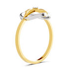 Lab Grown Diamond Ring 0.02 Carat Round Shape 925 Sterling Silver Gold Plated Star Fashion Ring