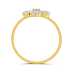 Lab Grown Diamond 0.25CT 925 Sterling Silver Gold Plated Round Shape Ring