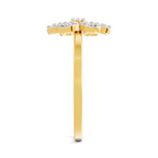 Lab Grown Diamond 0.25CT 925 Sterling Silver Gold Plated Round Shape Ring