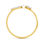 Lab Grown Diamond 0.24CT 925 Sterling Silver Gold Plated Round Shape Ring