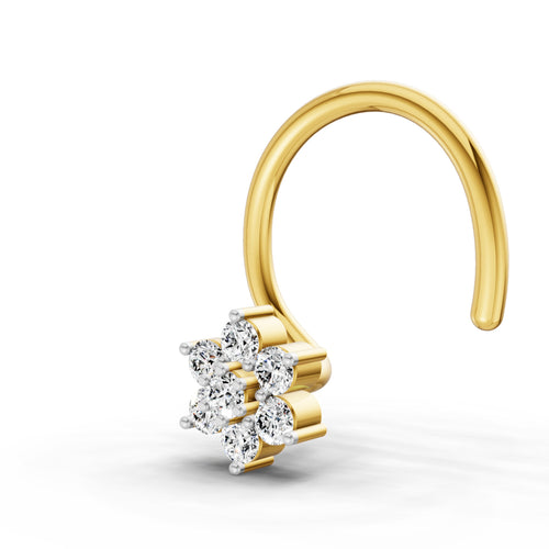 Sparq 0.07ct Everyday Diamond Cluster Wire Nose Pin
