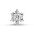 Lab Grown Diamond 0.07CT 925 Sterling Silver Gold Plated Round Shape Nose Pin