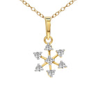 Lab Grown Diamond 0.15CT 925 Sterling Silver Gold Plated Round Shape Pendant