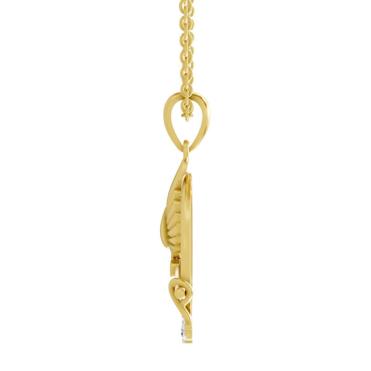 SPARQ Circular Krishna Bansuri Diamond Pendant For Men & Women