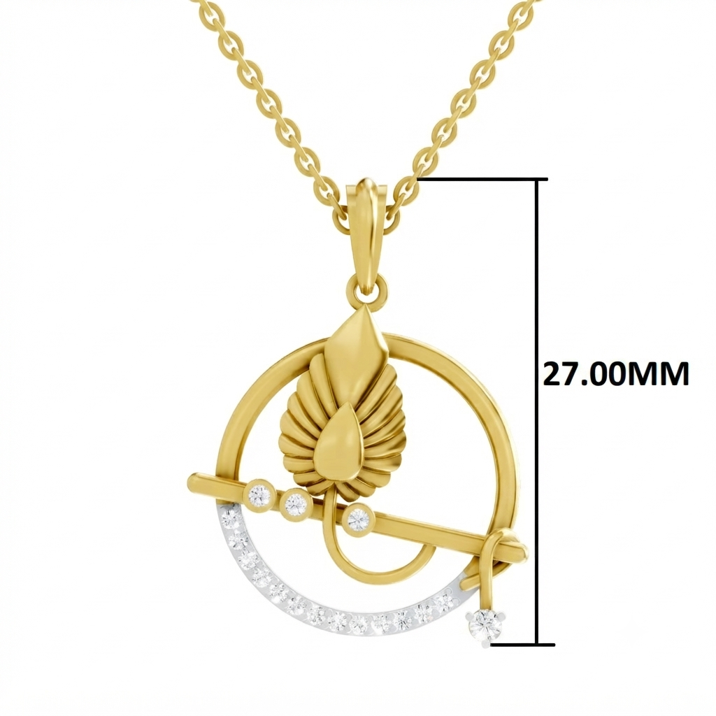 SPARQ Circular Krishna Bansuri Diamond Pendant For Men & Women