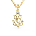 SPARQ Divine Abhaya Ganesha Diamond Gold Pendant