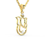 SPARQ Contemporary Solitaire Accents Vinayak Gold Pendant