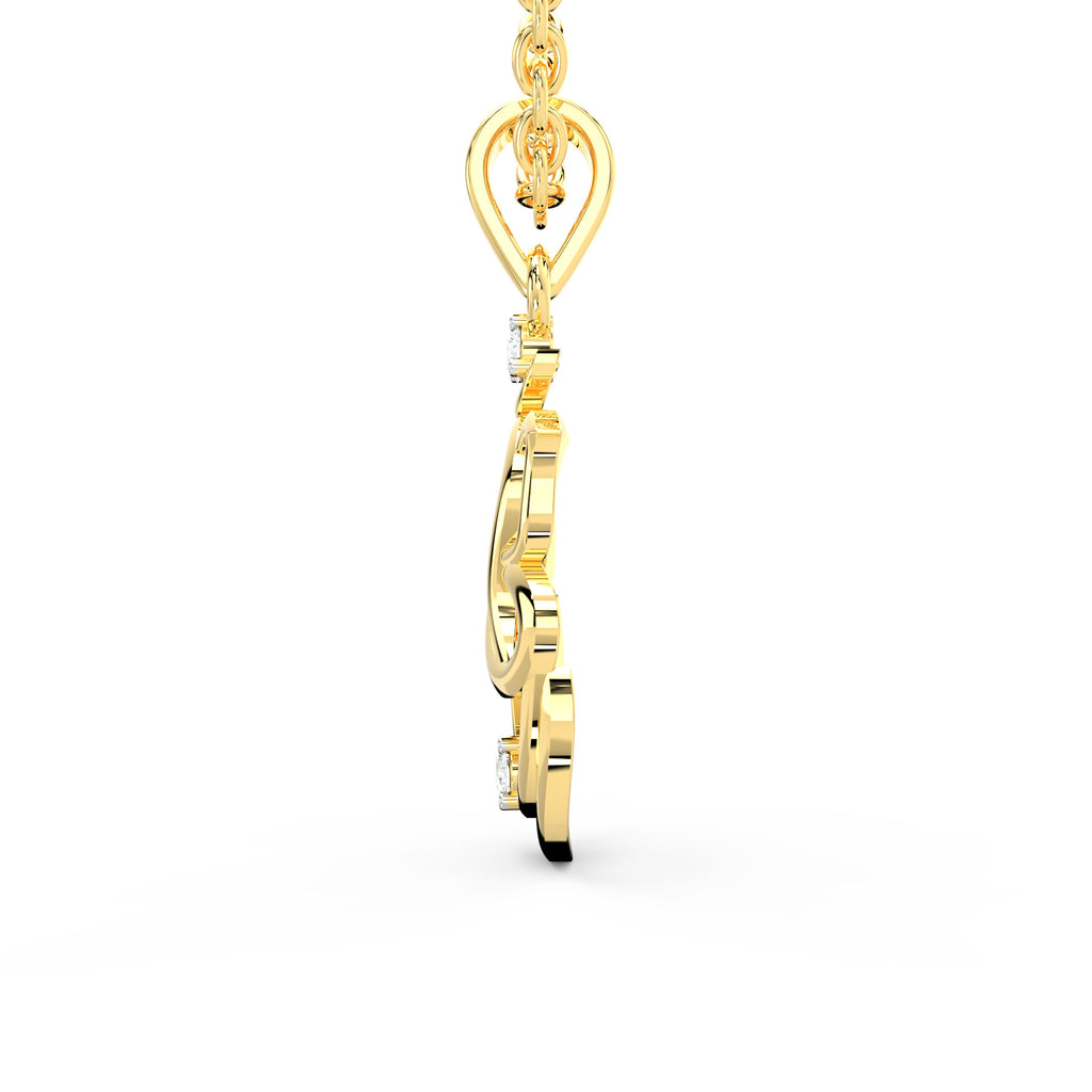 SPARQ Contemporary Solitaire Accents Vinayak Gold Pendant