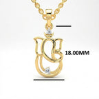 SPARQ Contemporary Solitaire Accents Vinayak Gold Pendant