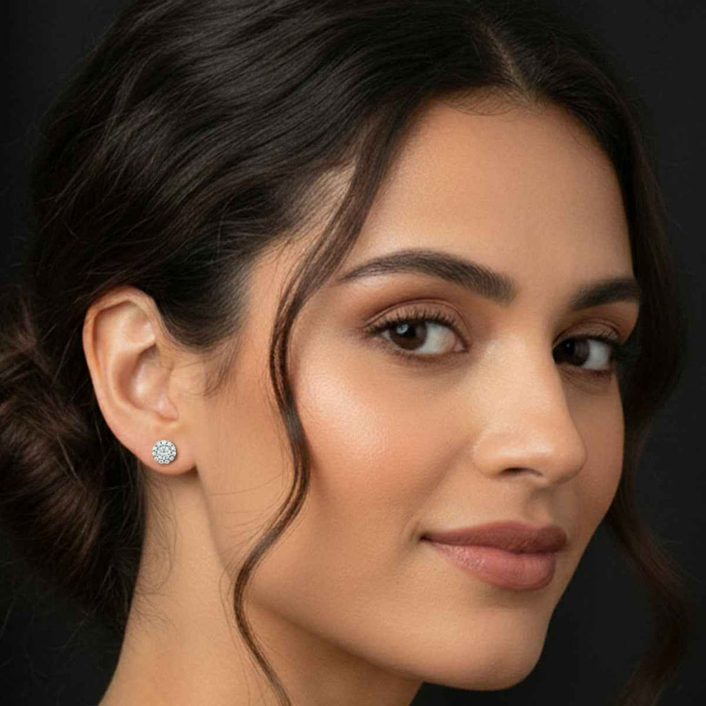 Sparq 0.34ct Evening Diamond Cluster Stud Earrings