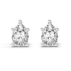 Lab Grown Diamond 0.46CT 925 Sterling Silver Gold Plated Pear Shape Earring