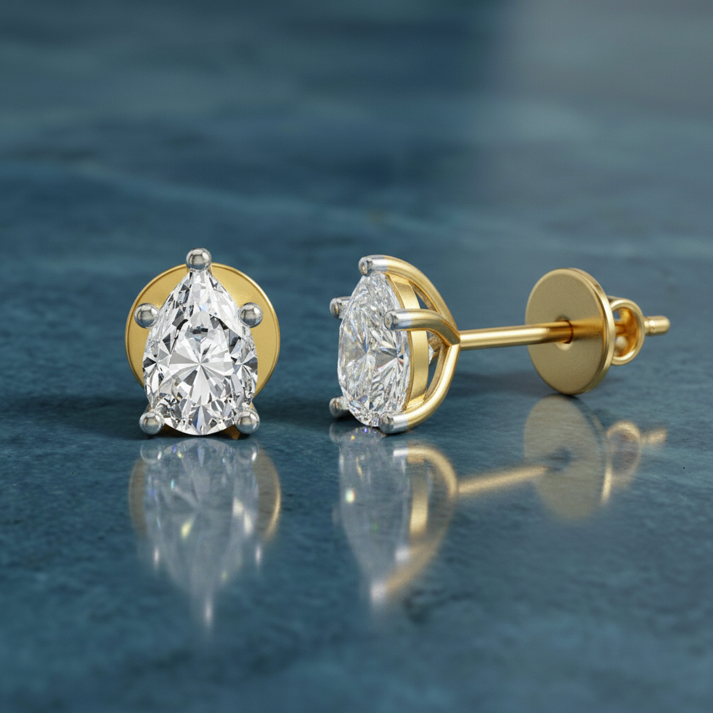 Sparq 0.46ct Pear Diamond Stud Earrings