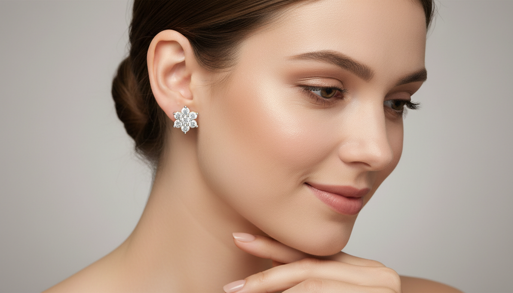 Sparq 0.41ct Evening Diamond Cluster Stud Earrings