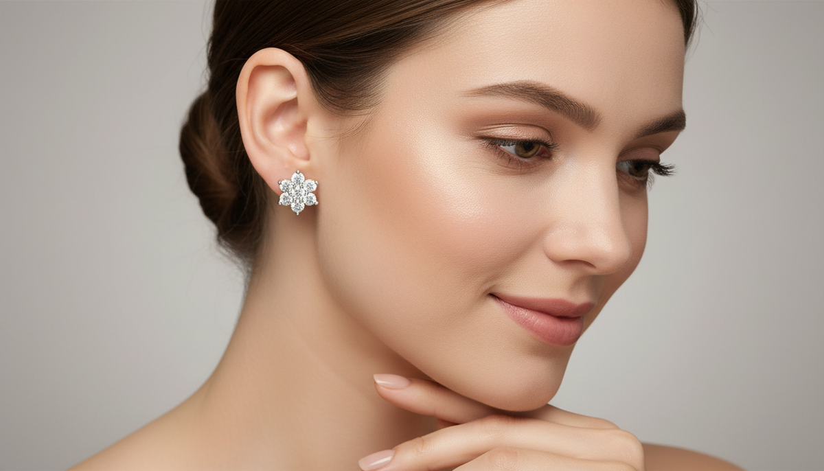Sparq 0.41ct Evening Diamond Cluster Stud Earrings