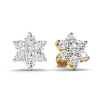 Lab Grown Diamond 0.41CT 925 Sterling Silver Gold Plated Round Shape Earring