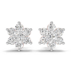 Lab Grown Diamond 0.41CT 925 Sterling Silver Gold Plated Round Shape Earring
