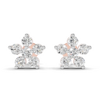 Lab Grown Diamond 0.35CT 925 Sterling Silver Gold Plated Round Shape Earring