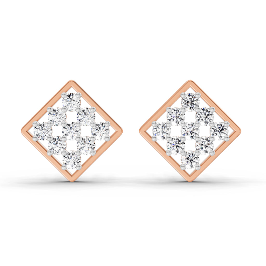 Lab Grown Diamond Earrings 1 Carat IGI Certified Round Shape 925 ...