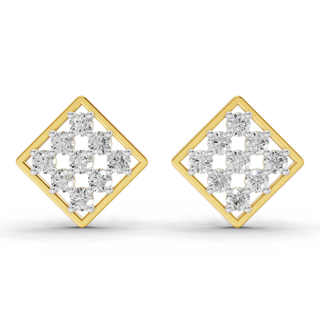 Sparq 1ct Statement Diamond Cluster Stud Earrings