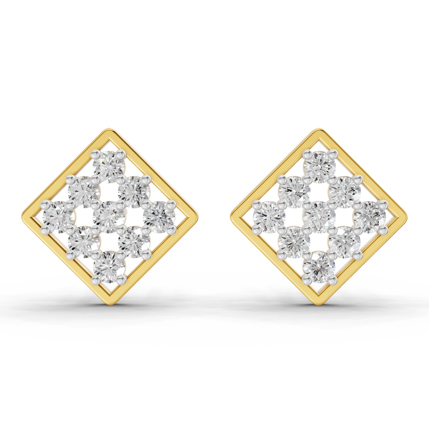Sparq 1ct Statement Diamond Cluster Stud Earrings