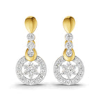 Lab Grown Diamond Earrings 1.03 Carat IGI Certified Round Shape F-G VS | 925 Sterling Silver Yellow Gold Plated Fashion Earrings