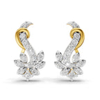 Lab Grown Diamond Earrings 0.3 Carat IGI Certified Round Shape 925 Sterling Silver Yellow Gold Plated Fashion Stud Earrings