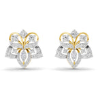Lab Grown Diamond Earrings 2.48 Carat IGI Certified Round Shape 925 Sterling Silver Yellow Gold Plated Fashion Stud Earrings
