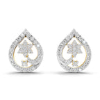 Lab Grown Diamond Earrings 1.4 Carat IGI Certified Round Shape 925 Sterling Silver Yellow Gold Plated Fashion Stud Earrings