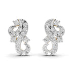 Lab Grown Diamond Earrings 0.42 Carat IGI Certified Round Shape 925 Sterling Silver Yellow Gold Plated Fashion Stud Earrings