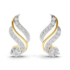 Lab Grown Diamond Earrings 0.89 Carat IGI Certified Round Shape 925 Sterling Silver Yellow Gold Plated Fashion Stud Earrings