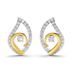 Lab Grown Diamond Earrings 0.92 Carat IGI Certified Round Shape 925 Sterling Silver Yellow Gold Plated Fashion Stud Earrings