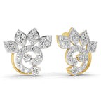 Lab Grown Diamond Earrings 1.25 Carat IGI Certified Round Shape F-G VS | 925 Sterling Silver Gold Plated Fashion Earrings