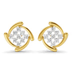 Lab Grown Diamond Earrings 0.52 Carat IGI Certified Round Shape F-G VS | 925 Sterling Silver Gold Plated Fashion Earrings