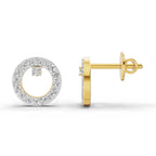 Lab Grown Diamond Earrings 0.39 Carat IGI Certified Round Shape F-G VS | 925 Sterling Silver Gold Plated Fashion Earrings
