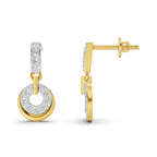 Lab Grown Diamond Earrings 0.35 Carat IGI Certified Round Shape F-G VS | 925 Sterling Silver Gold Plated Fashion Earrings