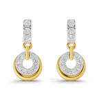 Lab Grown Diamond Earrings 0.35 Carat IGI Certified Round Shape F-G VS | 925 Sterling Silver Gold Plated Fashion Earrings